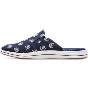 Clarks Women's cloud steppers Breeze Shore Mule Navy Floral Canvas NWT SZ10